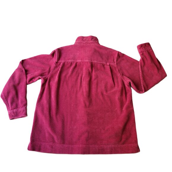 LL Bean Pink Corduroy Shirt Jacket Women’s Large Wide Wale Shacket - Picture 2 of 8